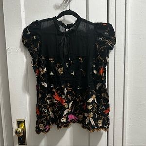 Embroidered Maeve Blouse ⚠️ fits large